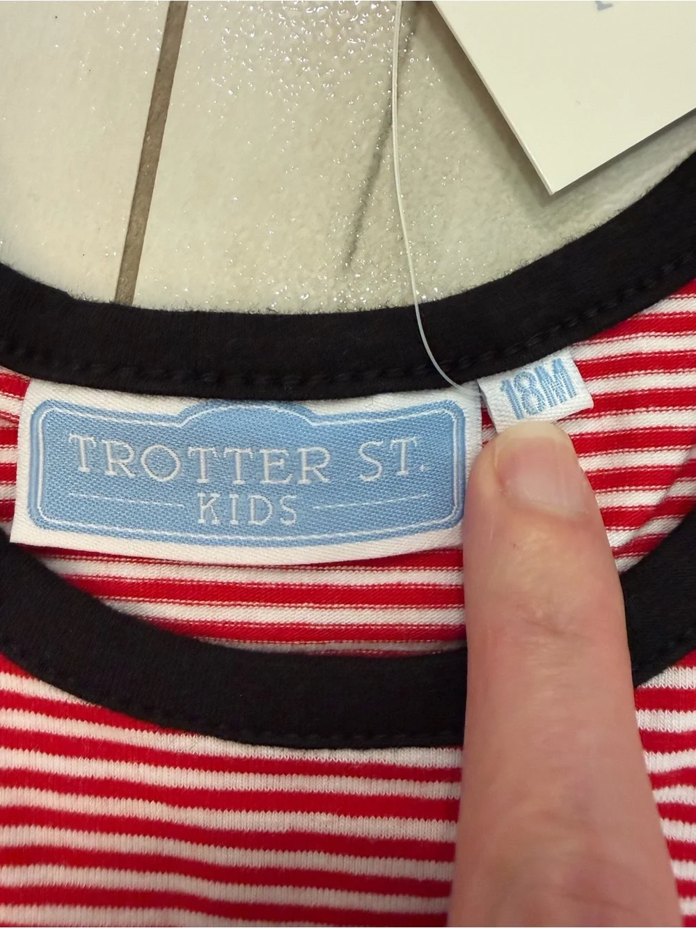 NWT Trotter Street Kids Red & Black Game Day Flutter Pocket Dress Girls 18M